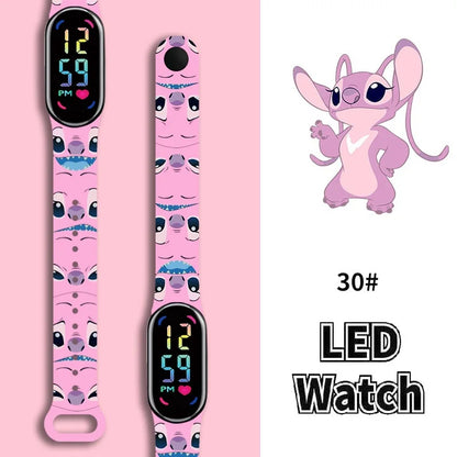 Stitch Children Watches Girls Waterproof Sport ,Touch Screen Watch Digital Clock Bracelet Gifts.
