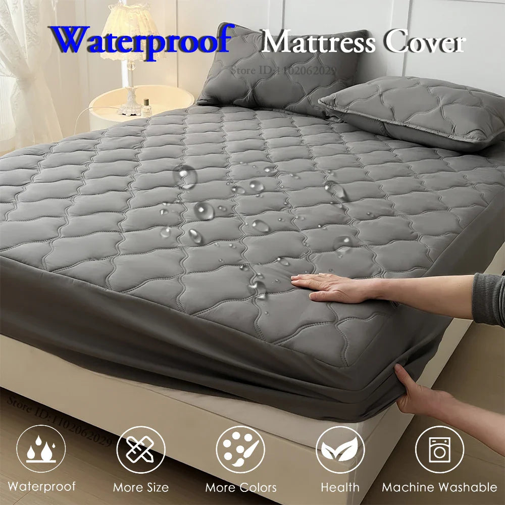 Waterproof Bedspreads Covers Fitted Sheets for Single/ Double/King/Queen Beds