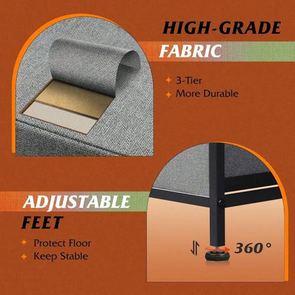5-Drawer Fabric Dresser – Wide Storage Organizer with Bins for Bedroom.
