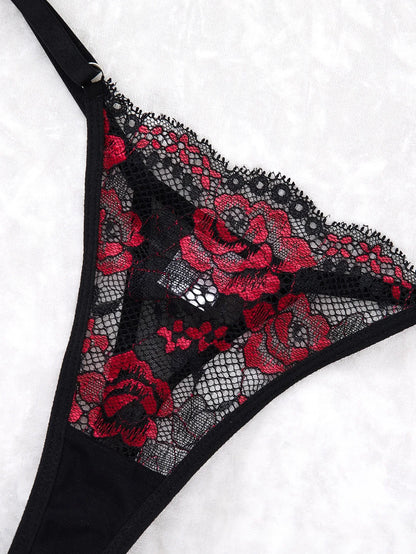 Ladies Sexy Lace Black Strapless Nightgown, Transparent Lace Nightgown, Floral Pattern Strapless.