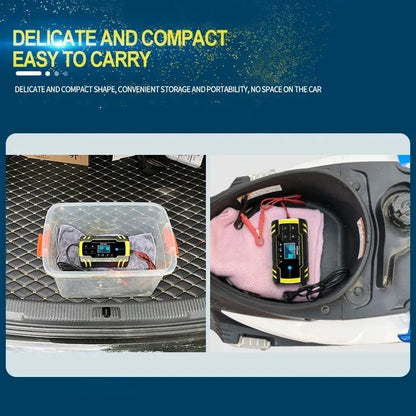 12-24V 6/8A Full Automatic Battery charger, Digital LCD Display Car Chargers Power Repair Chargers, Wet Dry Lead Acid.