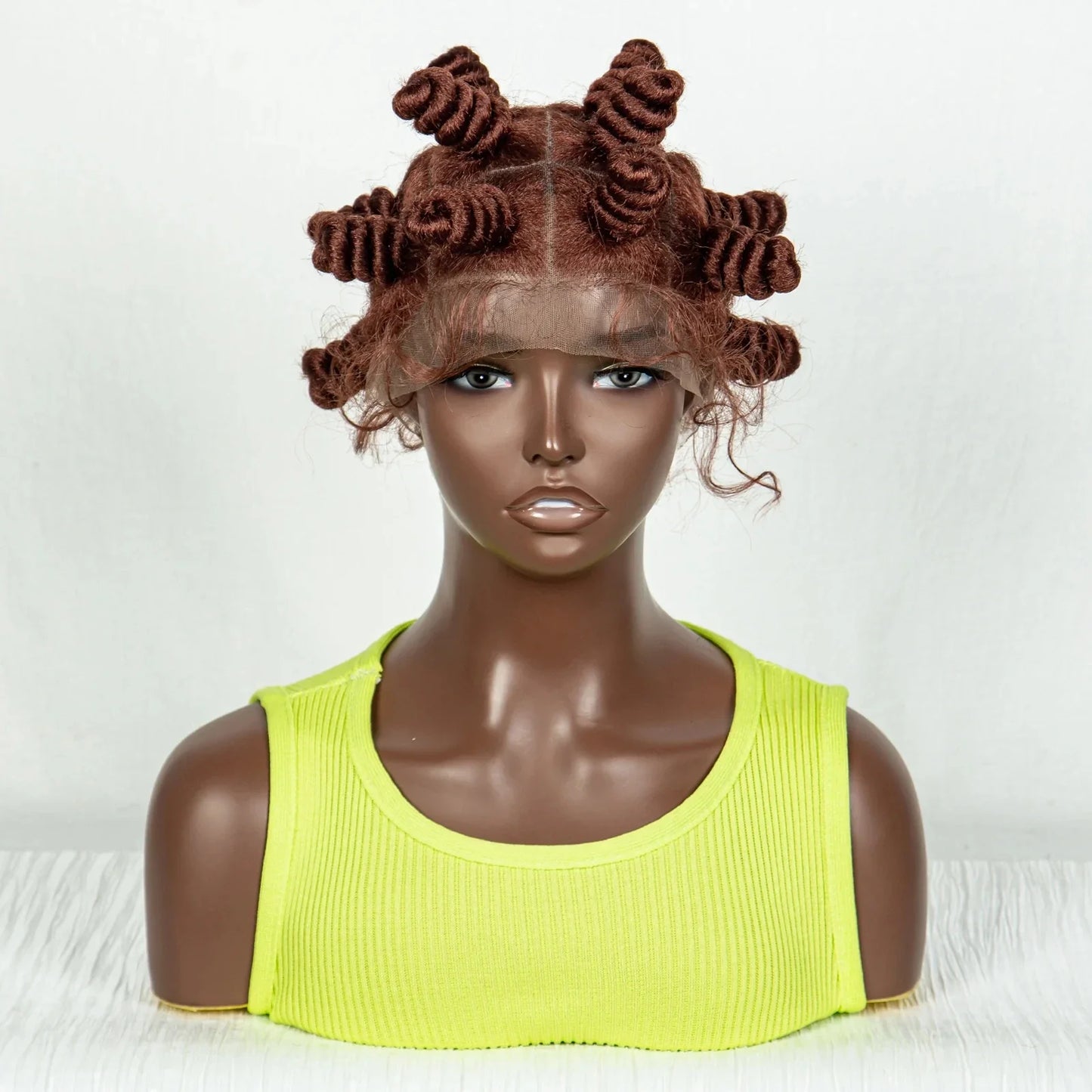 Handmade Bantu Knotless Braids Wig | Full Double Lace Front | Baby Hair