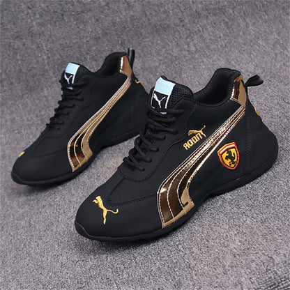Men leather surface casual shoes; low-top sports shoes; comfortable soft sole new style.