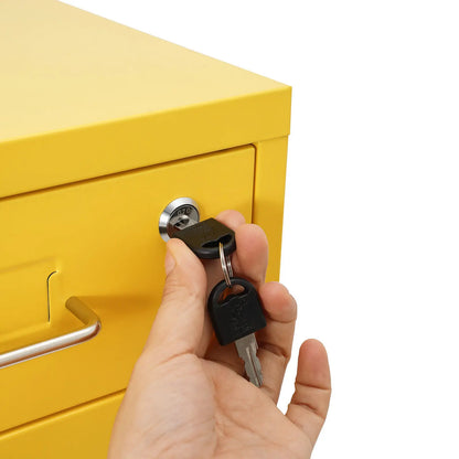 Vertical File Cabinet with Lock 6-Drawer Metal Rolling Storage Cabinet Mobile Organizer.