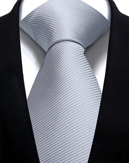 Solid Tie 7.5cm Necktie For Men Fashion, Wedding  Slim Blue Gray.