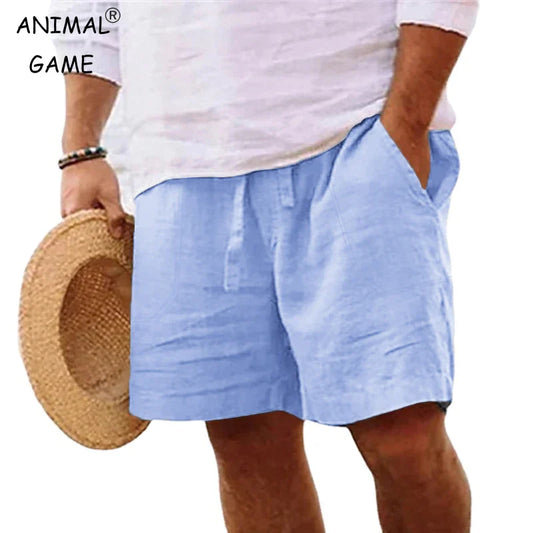 New Men Cotton Solid Color Shorts, Lightweight Gym Pants, oversize Beach Shorts.