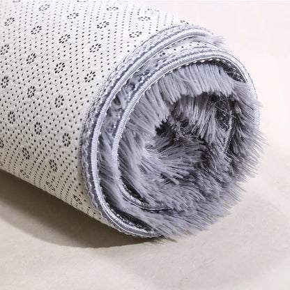 Fluffy Oval Plush Carpet Extra Soft Rug For Living Room ,Sofa Area, Bedroom, Non-Slip Shaggy Floor Mat.