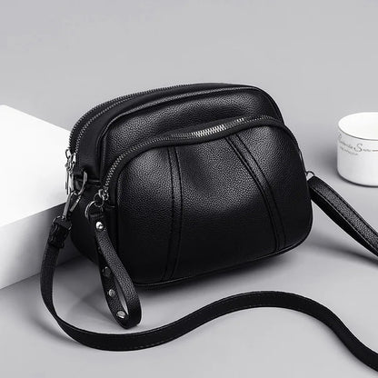PU Leather Casual Crossbody Bag for Women | Shell Purse & Handbag (Lady Luxury Design Small Shoulder Messenger Bag)