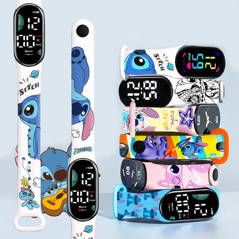 Stitch Children Watches Girls Waterproof Sport ,Touch Screen Watch Digital Clock Bracelet Gifts.