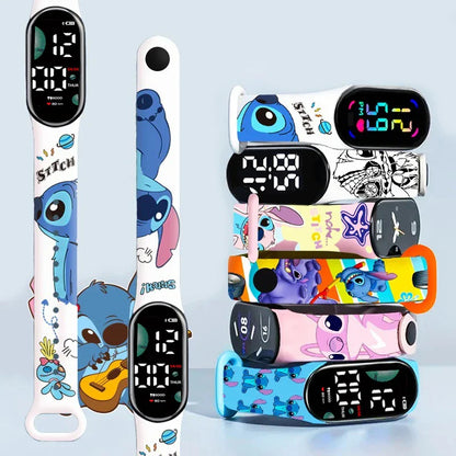 Stitch Children Watches Girls Waterproof Sport ,Touch Screen Watch Digital Clock Bracelet Gifts.