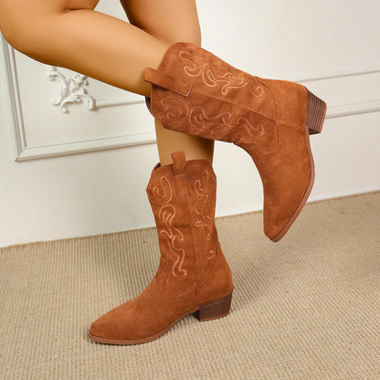 Embroidered Western Cowboy Boots for Women.