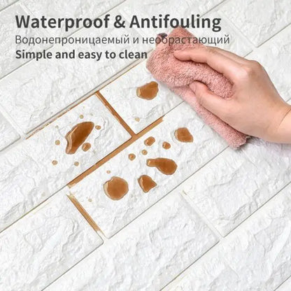 3D Self-Adhesive Wallpaper, 70cm*1/5/10m , Waterproof Brick Wall,  Living Room, Bedroom, Children's Room Home Decor