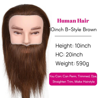 100% Real Human Hair Mannequin ,Styling Heads Cosmetology Practice Heads.