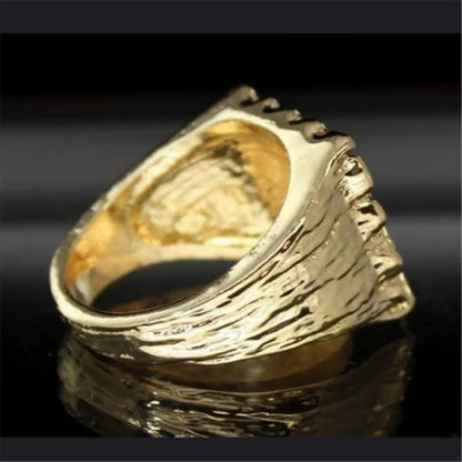 Men Uneven Bumpy Luxury Gold/Silver Rings, Square Delicate Men Accessories.