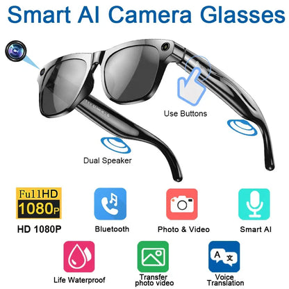Xiaomi 8KHD AI Smart Glasses, Photochromic, Multifunction, Bluetooth Calling ,Voice Assistant Music Player.