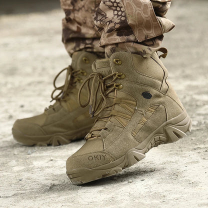 Men Tactical Boots Lace Up Breathable Army Boots Unisex