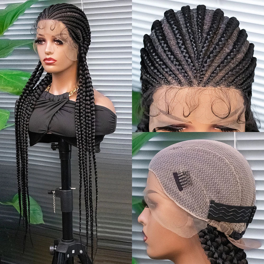 KIMA Cornrow & Box Braids Wig | Full Lace with Baby Hair