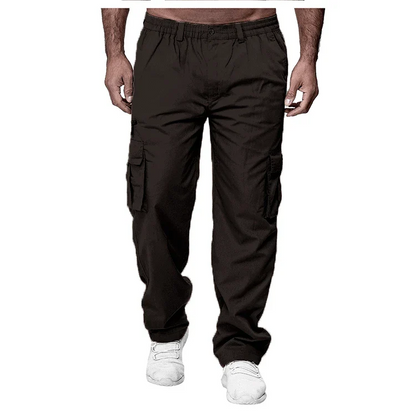 Men work pants, casual multi pocket tactical pants, outdoor sportswear, loose straight leg pants, long pants, plus size.