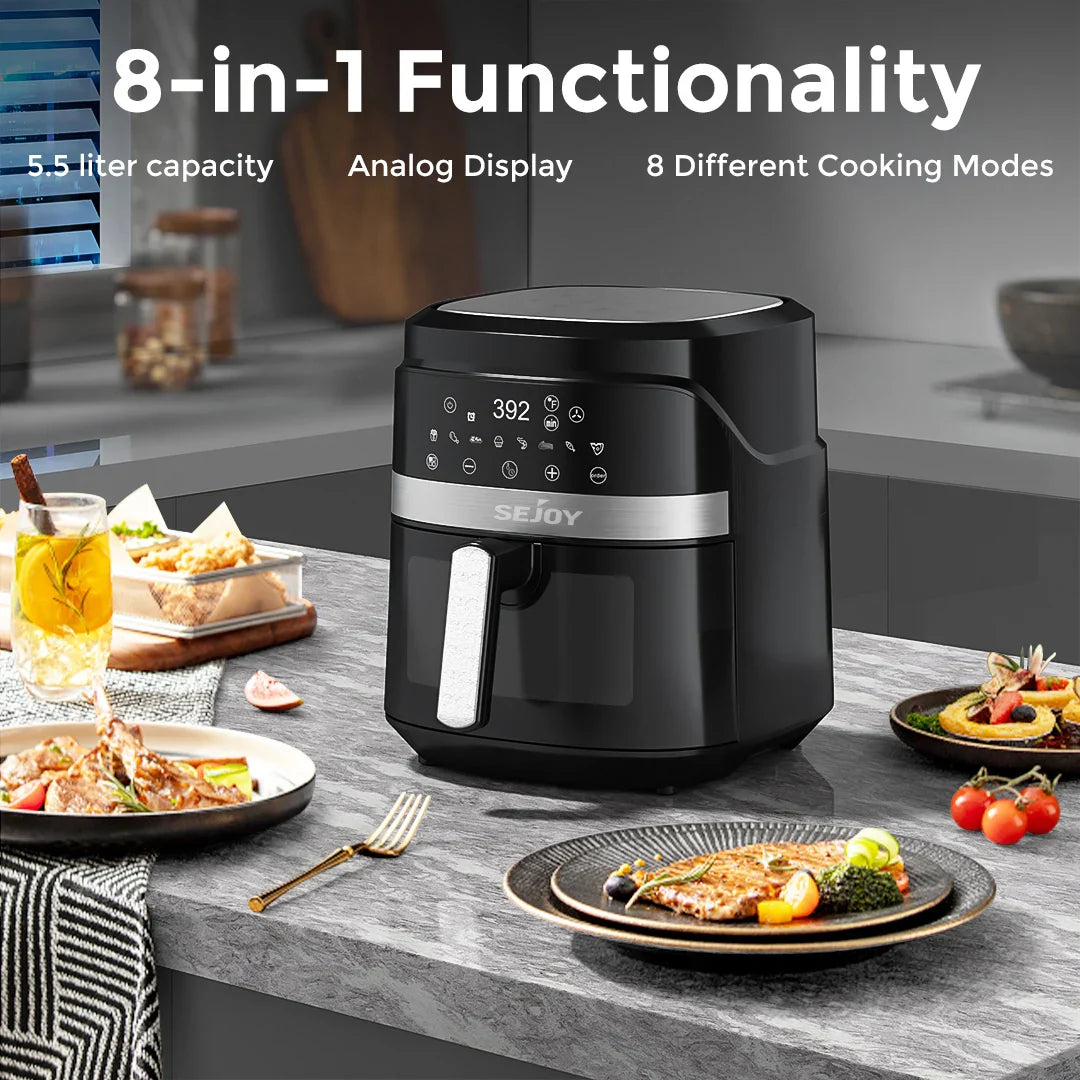 Air fryer 8-in-1,6L  Electric Oven Oilless Cooker Keep Food Warm