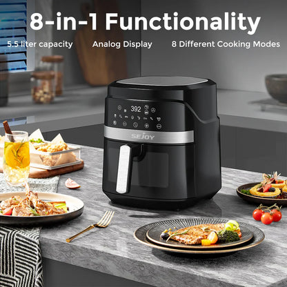 Air fryer 8-in-1,6L  Electric Oven Oilless Cooker Keep Food Warm