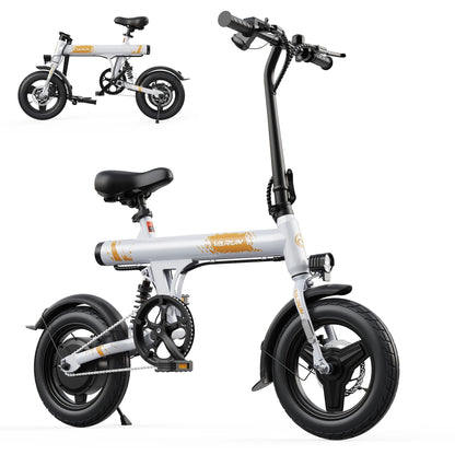 C14-1 Foldable E-bike 500 Peak Motor, 36V7.8AH Battery, Dual Discs Brakes, One Year Warranty Adult E-bicycle.