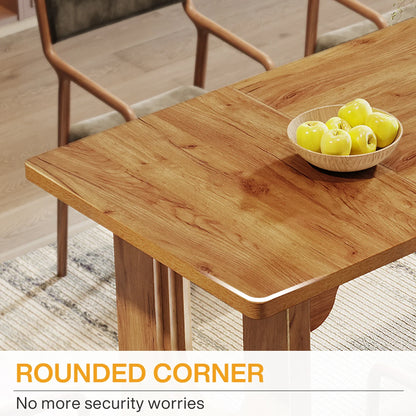 Modern Dining Table for 6 to 8 People, 71" Large Kitchen Dining Table.