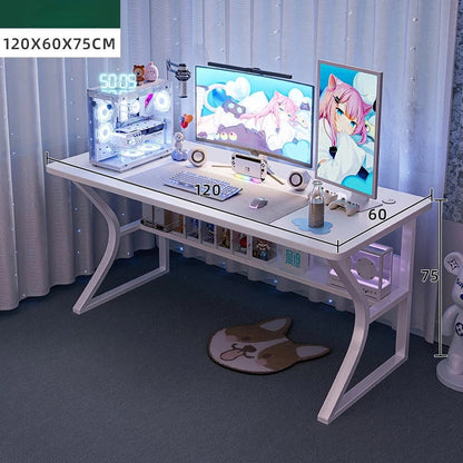 White Gaming Computer Desk Chair Set ,Home Office, Study, Bedroom  Laptop Table
