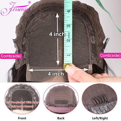 13x4 Glueless Kinky Straight Bob Wig | Ready-to-Wear | Brazilian Remy Human Hair