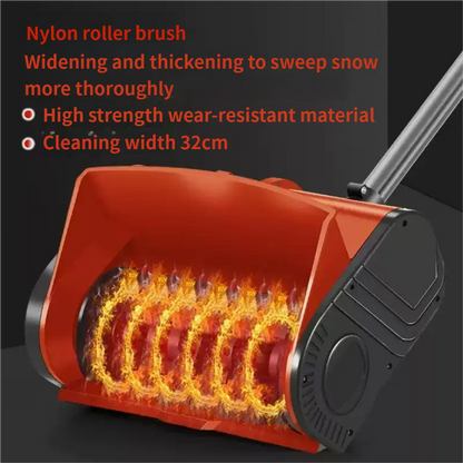 Lithium battery-powered electric push snowblower, home snow removal, foldable snow shovel