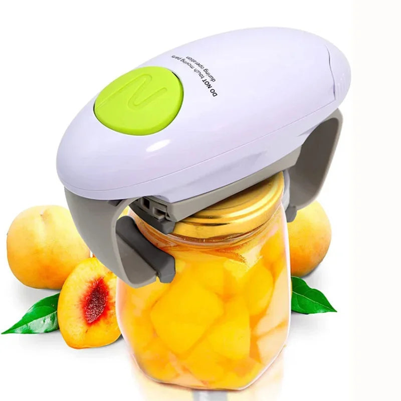 Electric Can Opener, Smooth Edge Automatic Jar Bottle Openers, Double Ear Can Opener.