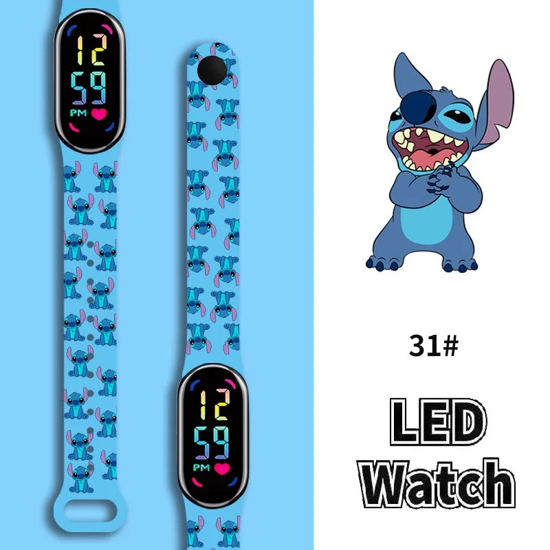 Stitch Children Watches Girls Waterproof Sport ,Touch Screen Watch Digital Clock Bracelet Gifts.