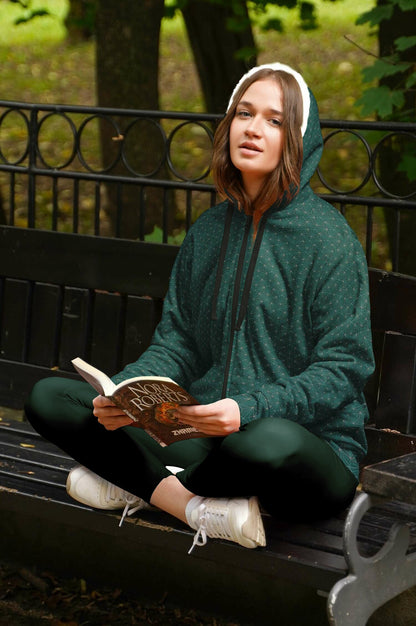 Turquoise Sacred Connections Premium Sherpa Lined Zip Hoodie