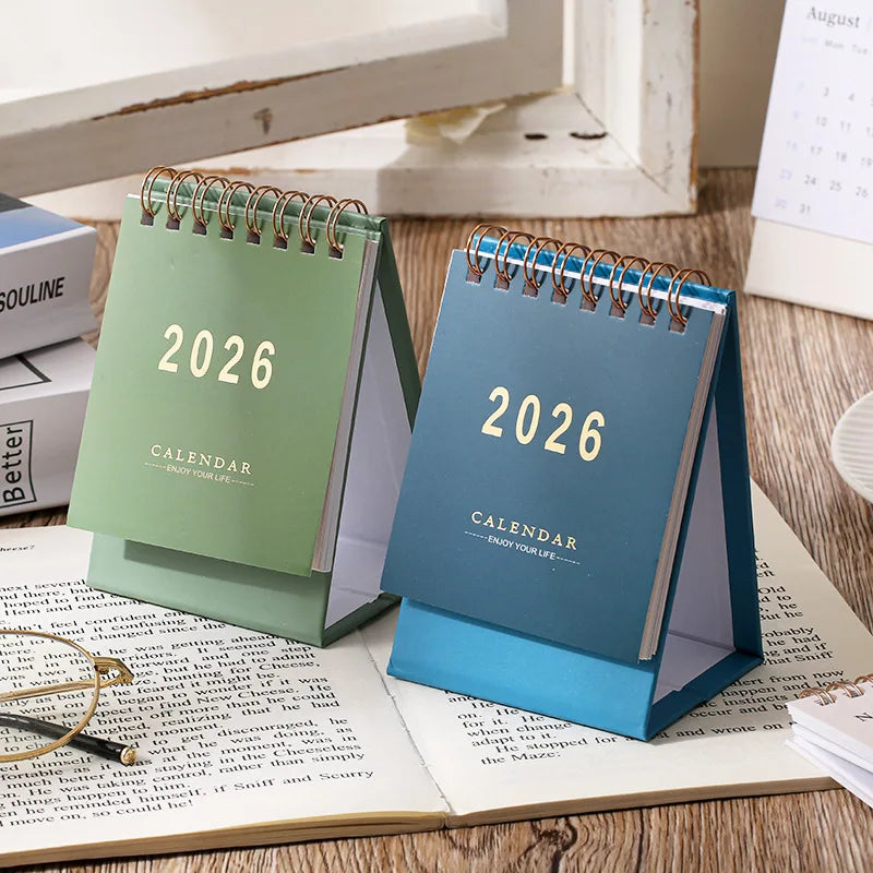 2026  Simple Calendar Small Desk Calendar Planner.