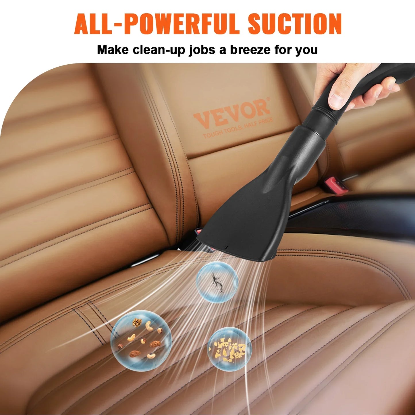 Wet Dry Vac 2.6 Gallon 2.5 Peak HP, 3 in 1 Portable Shop Vacuum with Blowing Function.
