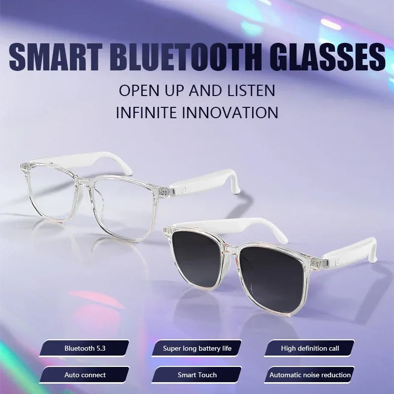 GS03 Upgrade Smart Glasses, With Camera, Video Recording, AI Photo Recognition, Bluetooth, Call Translation Voice Assistant.