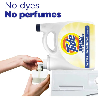 Liquid Laundry Detergent, Free & Sensitive, 89 Loads, 117 oz, Liquid Laundry Detergent