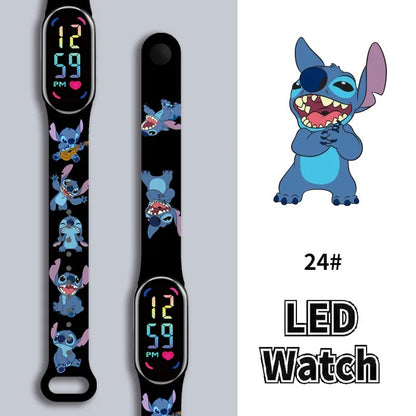 Stitch Children Watches Girls Waterproof Sport ,Touch Screen Watch Digital Clock Bracelet Gifts.