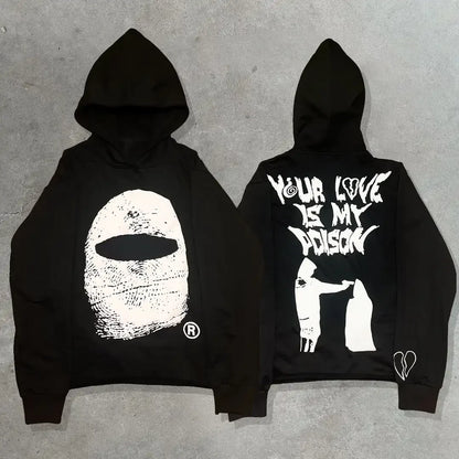 All Top Quality Personality Simple Design Zip Up Hooded Jackets Niche Fashion.