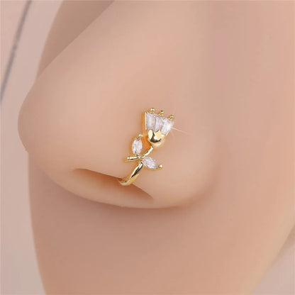 Nine Pieces Of Piercing-Free nose Rings, U-Shaped Nose Clips