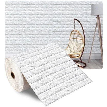 3D Self-Adhesive Wallpaper, 70cm*1/5/10m , Waterproof Brick Wall,  Living Room, Bedroom, Children's Room Home Decor