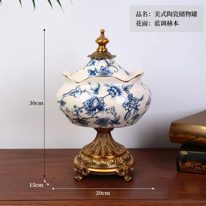 American retro ceramic storage jar crafts, general jar ornaments.