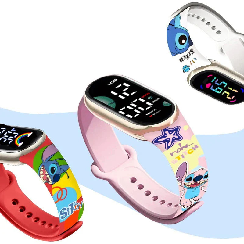 Stitch Children Watches Girls Waterproof Sport ,Touch Screen Watch Digital Clock Bracelet Gifts.