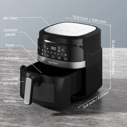 Air fryer 8-in-1,6L  Electric Oven Oilless Cooker Keep Food Warm