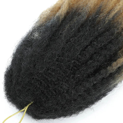 18" Marley Twist Braiding Hair | Crochet Braids | Afro Twist Kinky Hair Extensions | Ombre Colors | 30 Strands/Pack