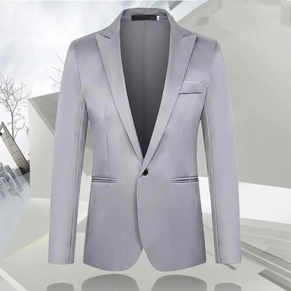 Men Autumn Trendy Slim Jacket, Casual, Business, Long Sleeve. Light Luxury Suit Streetwear