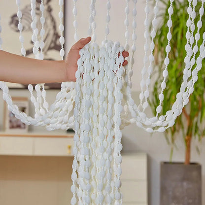 Polyester Door Beaded Curtains Lantern Tassel Cord Curtains.