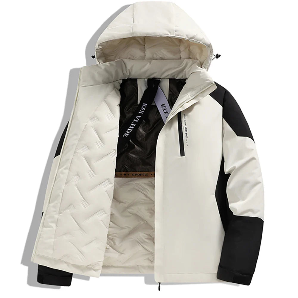 S-6XL large-sized outdoor rainproof cotton-padded jacket for men.