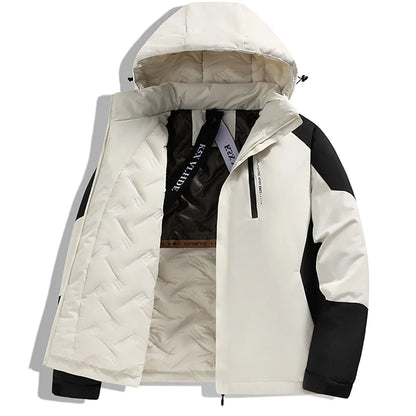 S-6XL large-sized outdoor rainproof cotton-padded jacket for men.