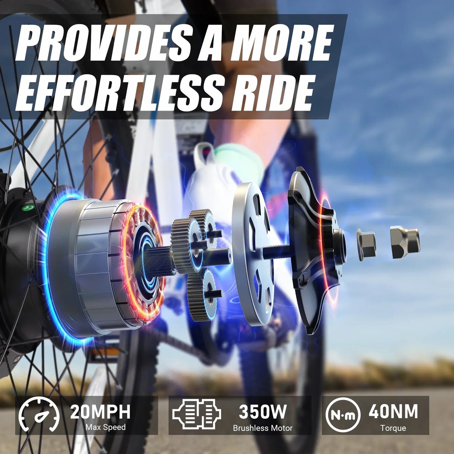 M24-1 E-Bike For Adults, 36V 7.8Ah Battery Mountain Bike, 250W Motor 24 Inch Tires.