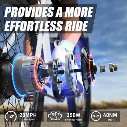 M24-1 E-Bike For Adults, 36V 7.8Ah Battery Mountain Bike, 250W Motor 24 Inch Tires.